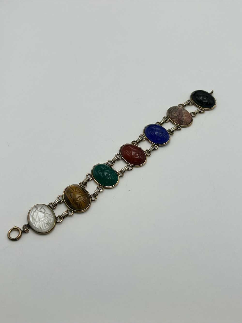 Multi-Color Scarab Link Bracelet - Women Jewelry